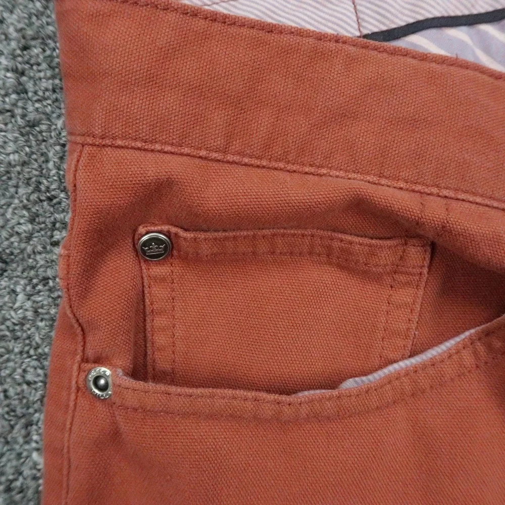 Peter Millar Pants Mens 34x34 Red Rust Stretch Canvas 5 Pocket Trouser Golf